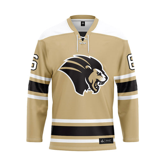 PNW - NCAA Men's Ice Hockey : Brennan Schidlowsky - Gold Hockey Jersey-0