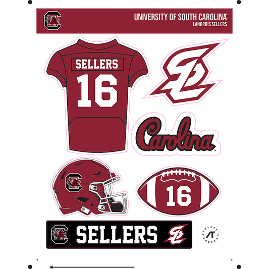 South Carolina - NCAA Football : LaNorris Sellers - Sticker Sheet-0