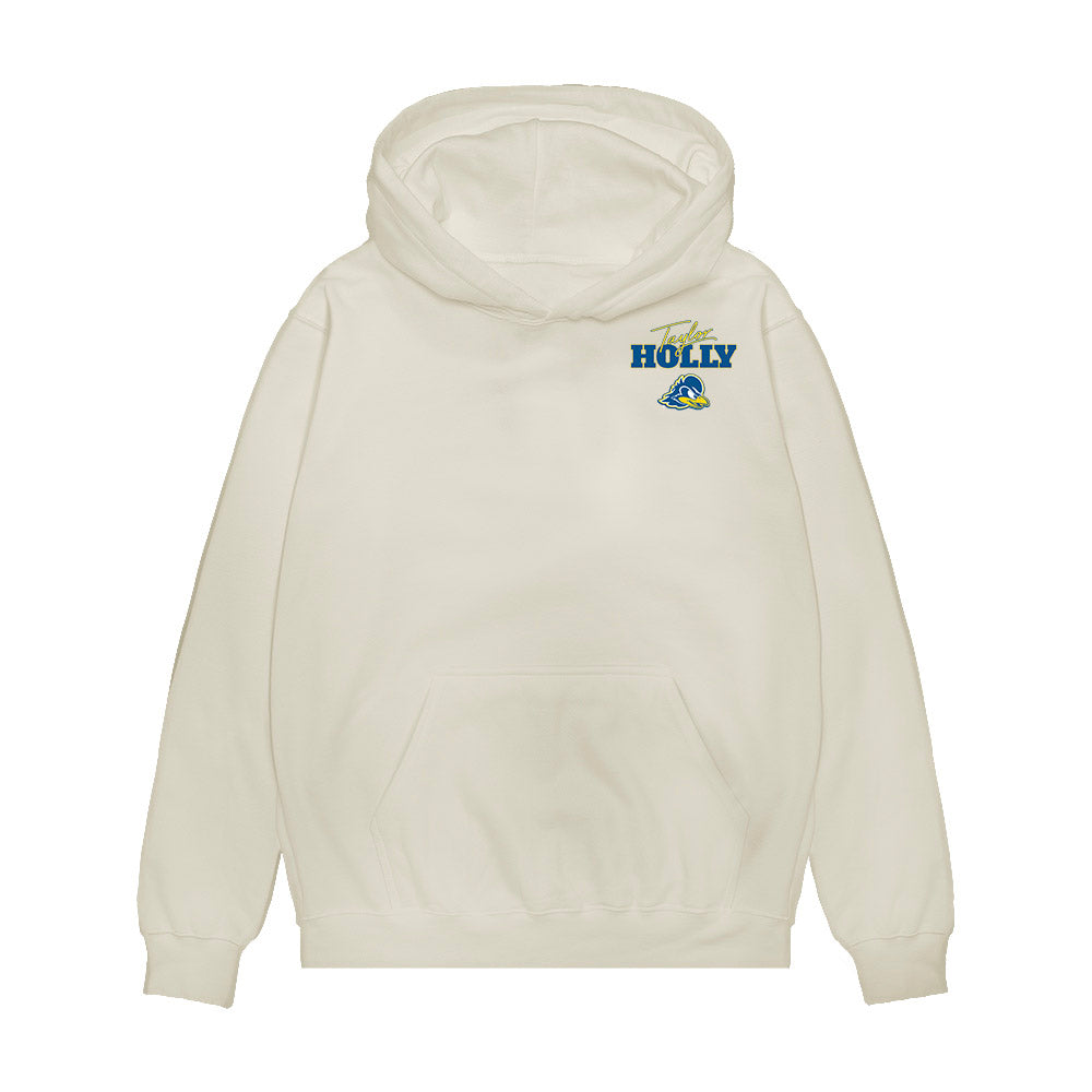 Delaware - NCAA Women's Volleyball : Taylor Holly - Collage Premium Hooded Sweatshirt-0