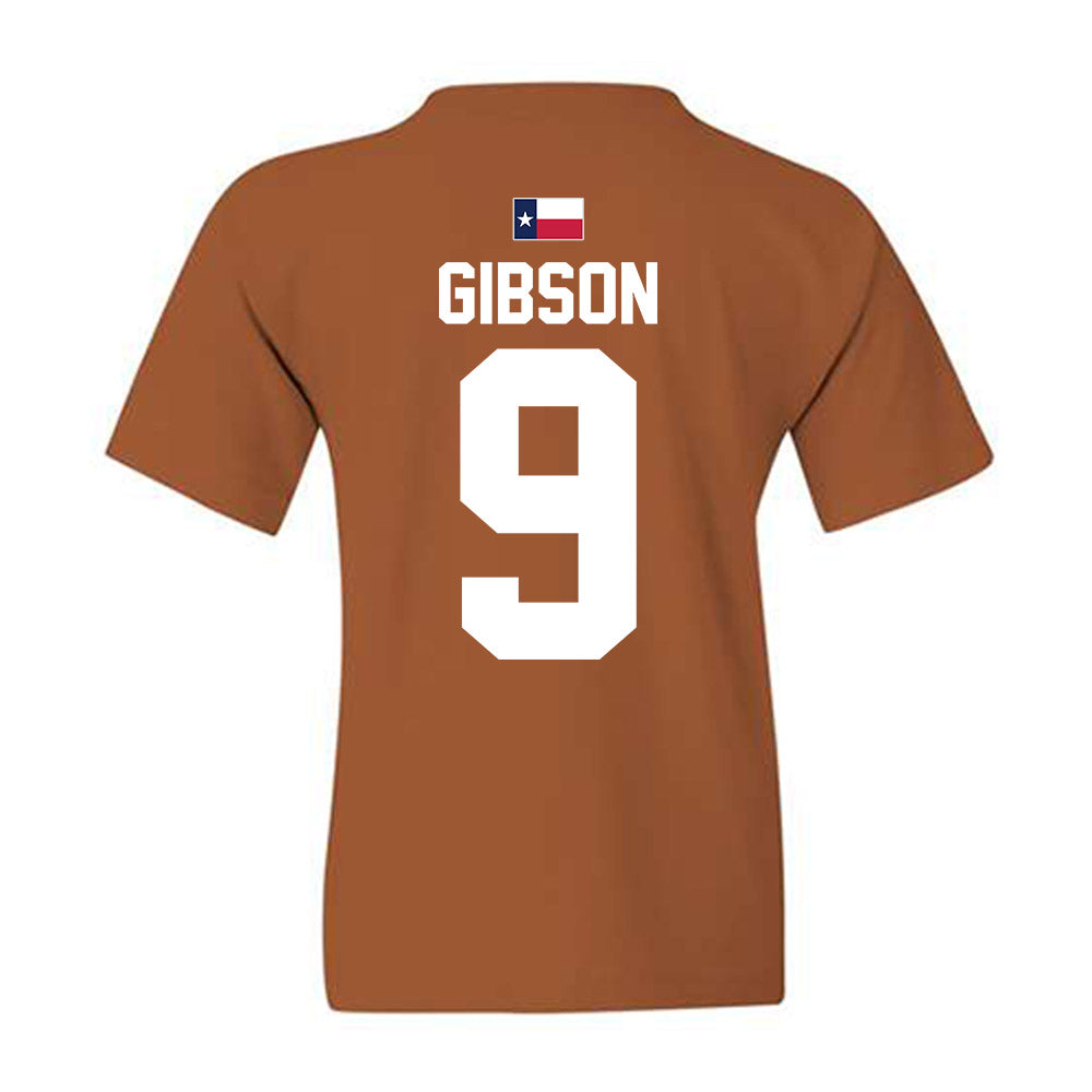 Texas - NCAA Football : Jerrick Gibson - Hook 'Em Youth T-Shirt-1