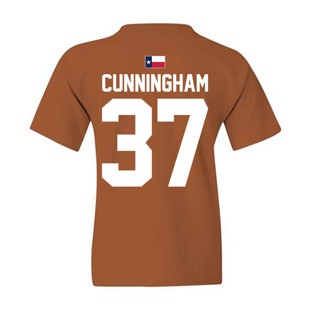 Texas - NCAA Football : Jonathan Cunningham - Hook 'Em Youth T-Shirt-1