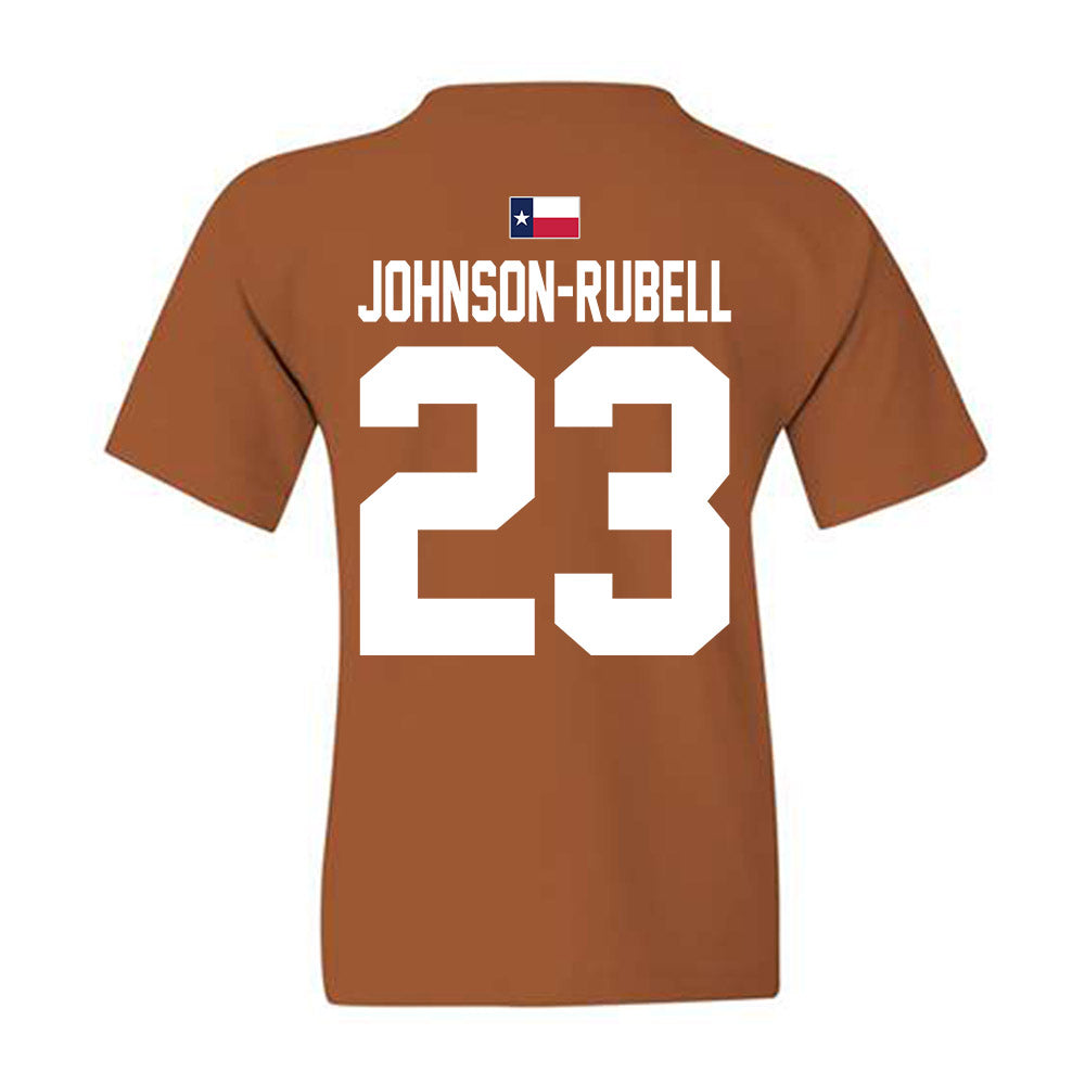 Texas - NCAA Football : Jordon Johnson-Rubell - Hook 'Em Youth T-Shirt-1