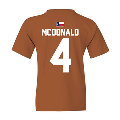 Texas - NCAA Football : Jelani Mcdonald - Hook 'Em Youth T-Shirt-1