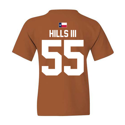 Texas - NCAA Football : Melvin Hills Iii - Hook 'Em Youth T-Shirt-1