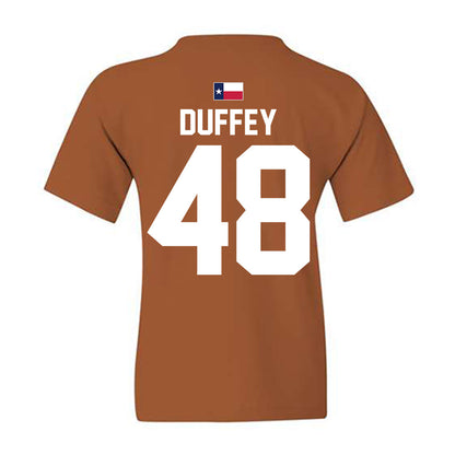Texas - NCAA Football : Jackson Duffey - Hook 'Em Youth T-Shirt-1