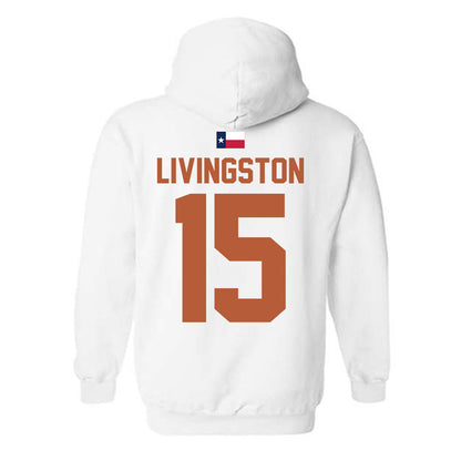 Texas - NCAA Baseball : Josh Livingston - Hook 'Em Hooded Sweatshirt-1