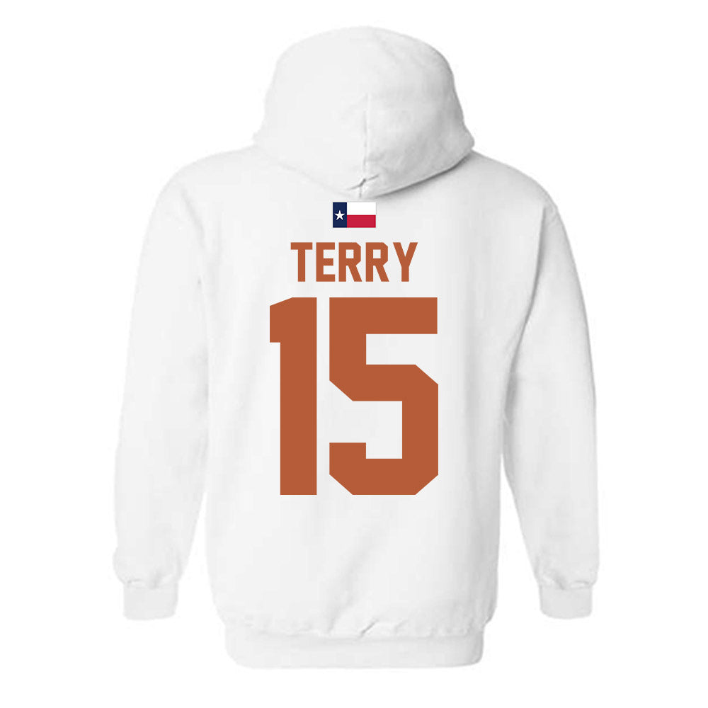 Texas - NCAA Football : Justus Terry - Hook 'Em Hooded Sweatshirt-1