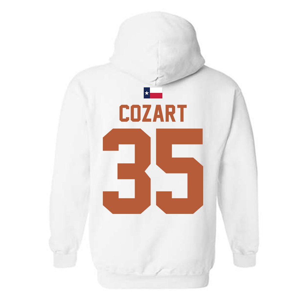 Texas - NCAA Baseball : Samuel Cozart - Hook 'Em Hooded Sweatshirt-1