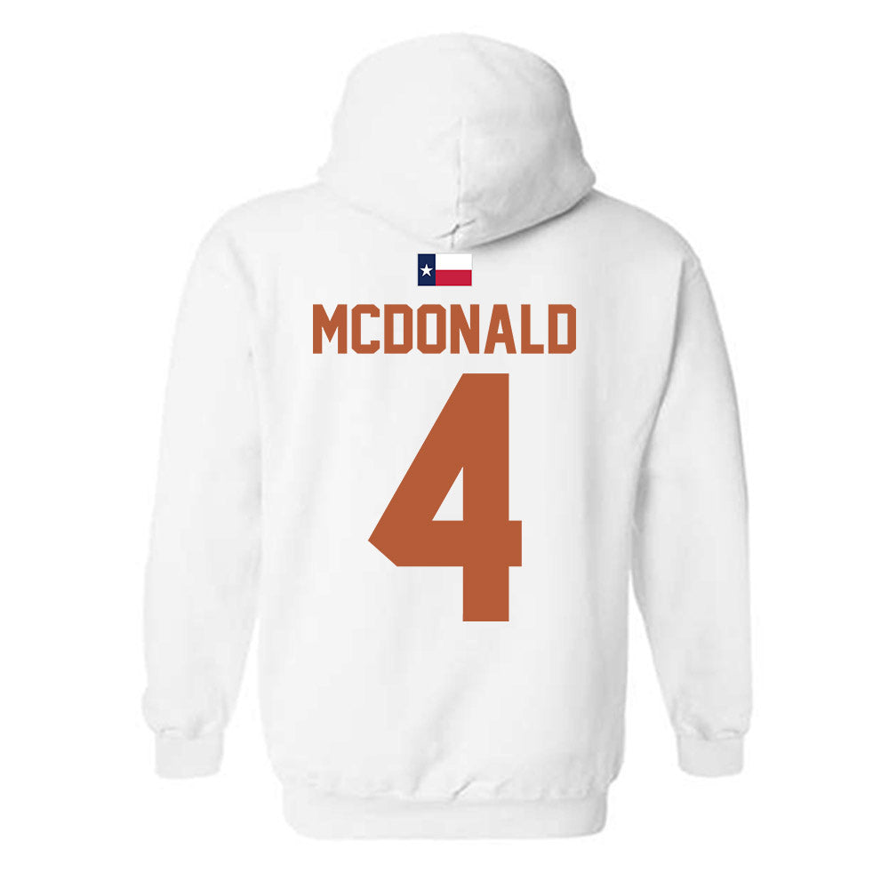 Texas - NCAA Football : Jelani Mcdonald - Hook 'Em Hooded Sweatshirt-1