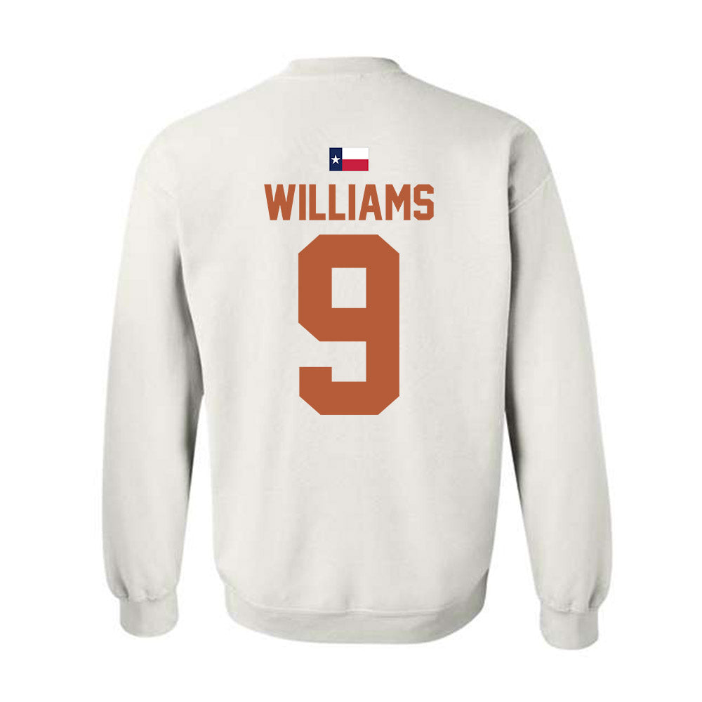 Texas - NCAA Baseball : Jonah Williams - Hook 'Em Crewneck Sweatshirt-1