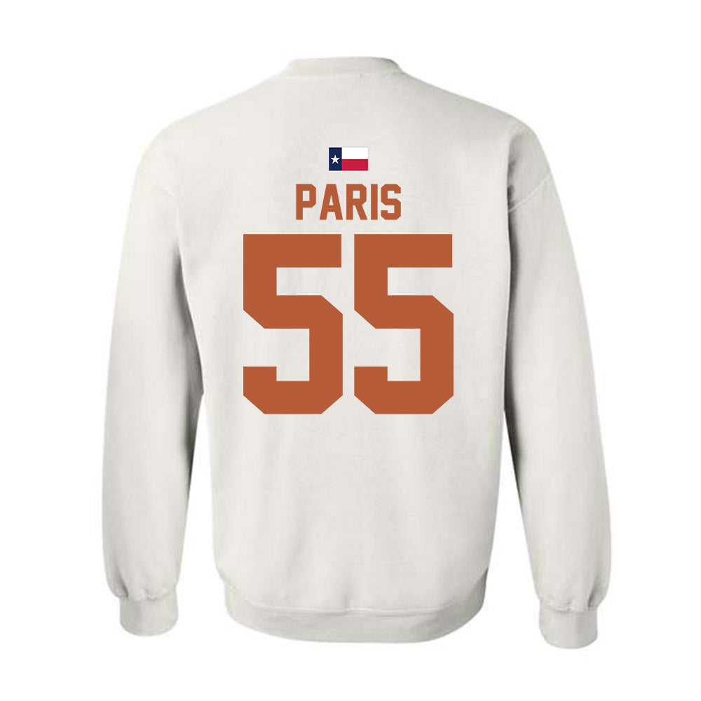 Texas - NCAA Baseball : Jack Paris - Hook 'Em Crewneck Sweatshirt-1