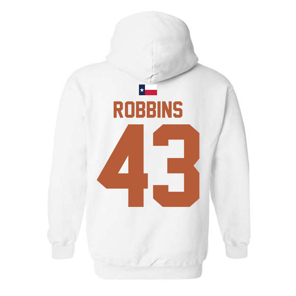 Texas - NCAA Baseball : Aiden Robbins - Hook 'Em Hooded Sweatshirt-1