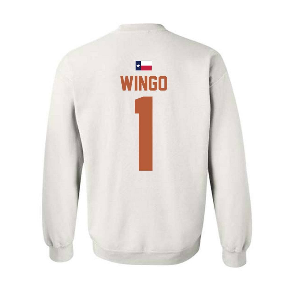 Texas - NCAA Football : Ryan Wingo - Hook 'Em Crewneck Sweatshirt-1