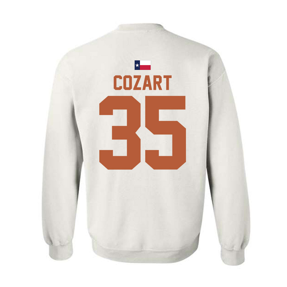 Texas - NCAA Baseball : Samuel Cozart - Hook 'Em Crewneck Sweatshirt-1