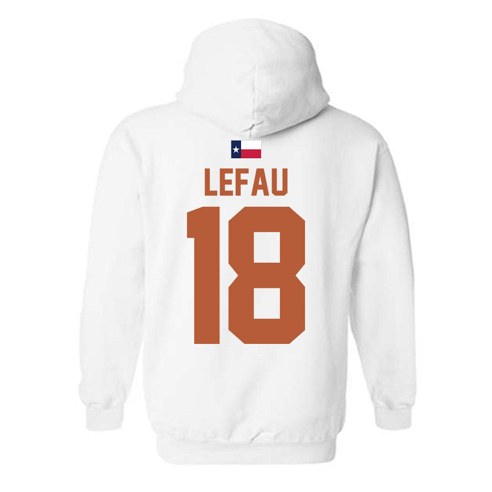 Texas - NCAA Football : Liona Lefau - Hook 'Em Hooded Sweatshirt-1