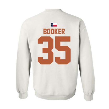 Texas - NCAA Women's Basketball : Madison Booker - Hook 'Em Crewneck Sweatshirt-1