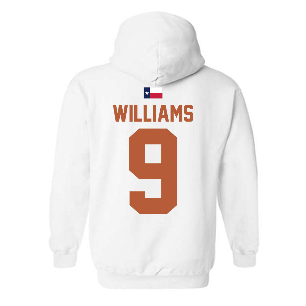 Texas - NCAA Baseball : Jonah Williams - Hook 'Em Hooded Sweatshirt-1