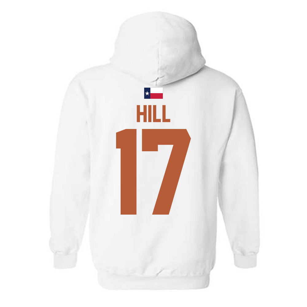 Texas - NCAA Baseball : Will Hill - Hook 'Em Hooded Sweatshirt-1