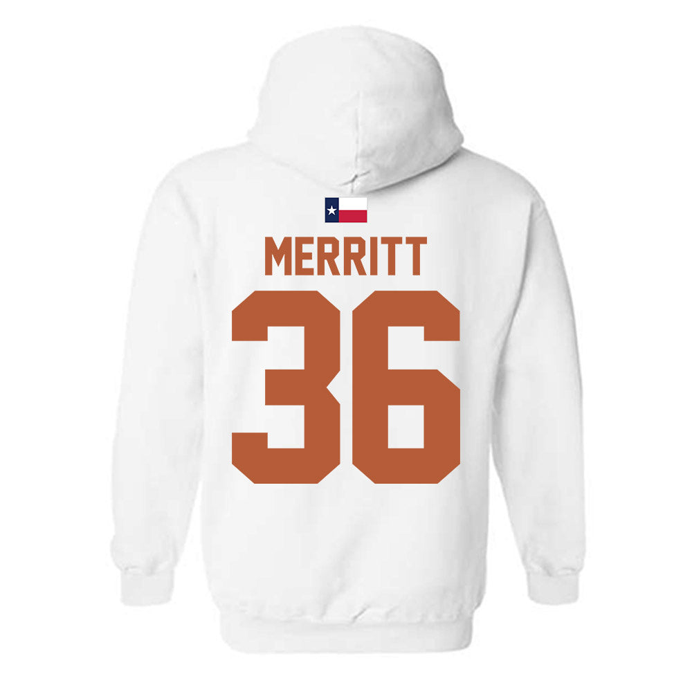 Texas - NCAA Football : Quinn Merritt - Hook 'Em Hooded Sweatshirt-1