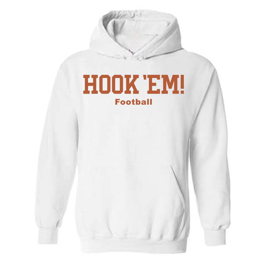 Texas - NCAA Football : Alex January - Hook 'Em Hooded Sweatshirt-0