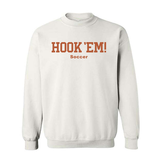 Texas - NCAA Women's Soccer : Pearce Groer - Hook 'Em Crewneck Sweatshirt-0