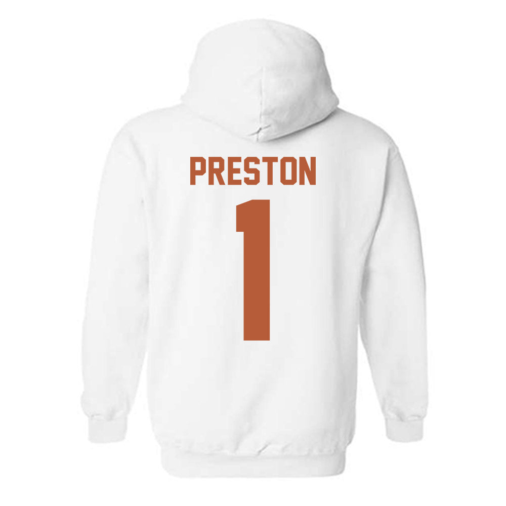 Texas - NCAA Women's Basketball : Bryanna Preston - Classic Shersey Hooded Sweatshirt-1
