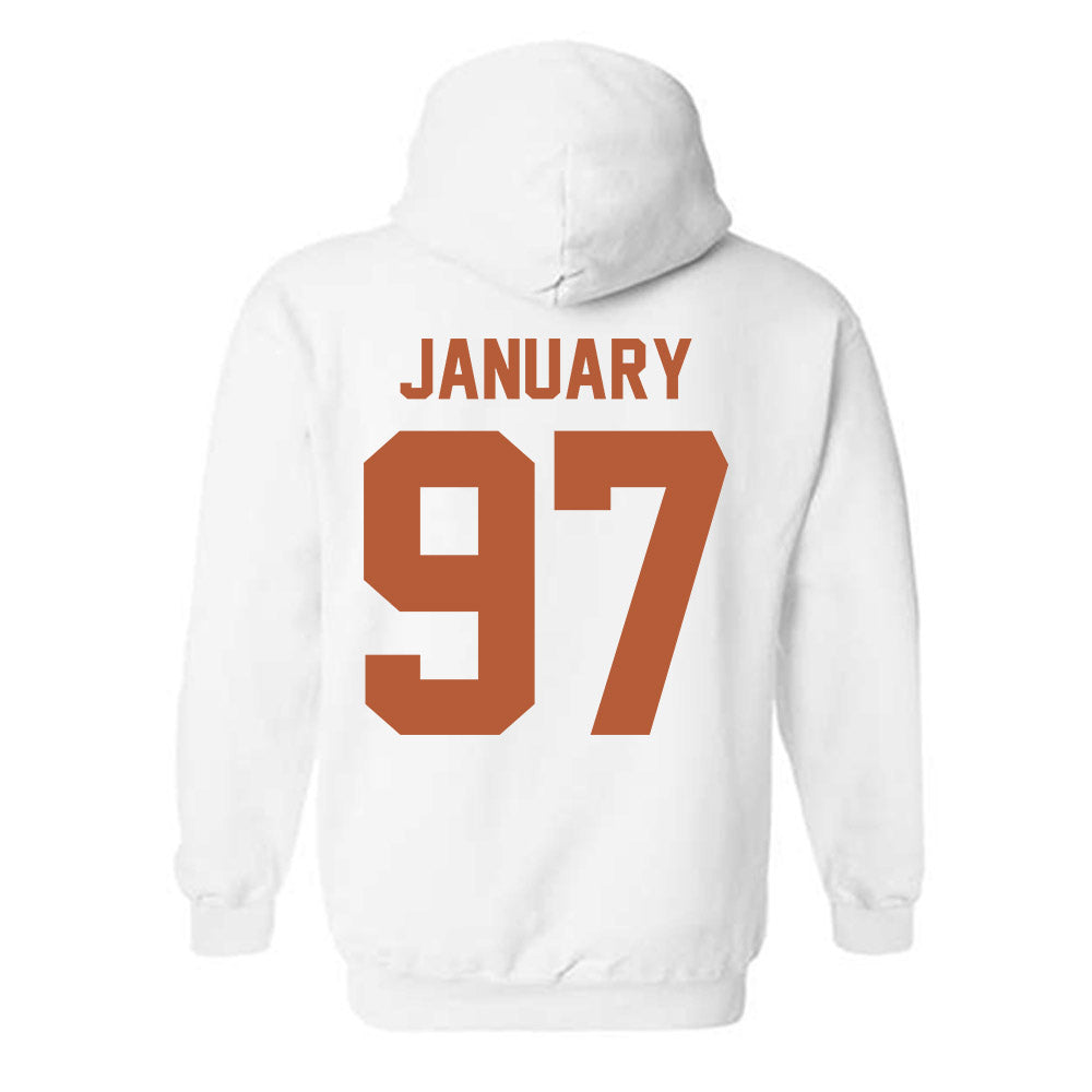 Texas - NCAA Football : Alex January - Classic Shersey Hooded Sweatshirt-1