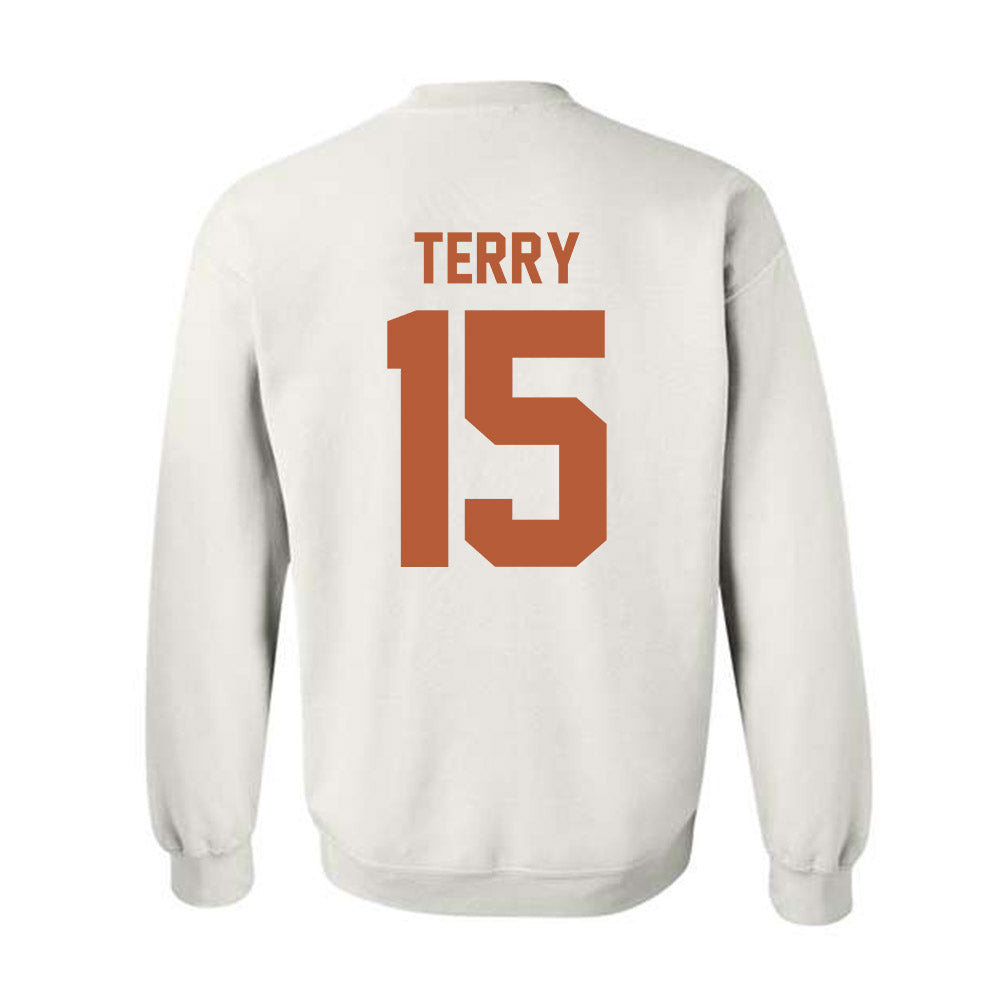 Texas - NCAA Football : Justus Terry - Classic Shersey Crewneck Sweatshirt-1