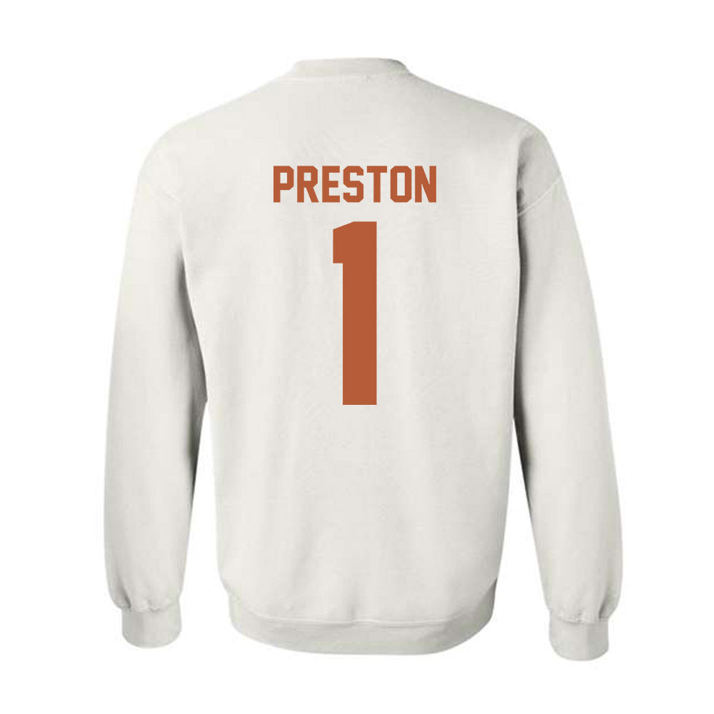 Texas - NCAA Women's Basketball : Bryanna Preston - Classic Shersey Crewneck Sweatshirt-1
