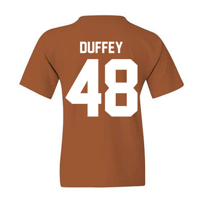 Texas - NCAA Football : Jackson Duffey - Horns Up! Youth T-Shirt-1