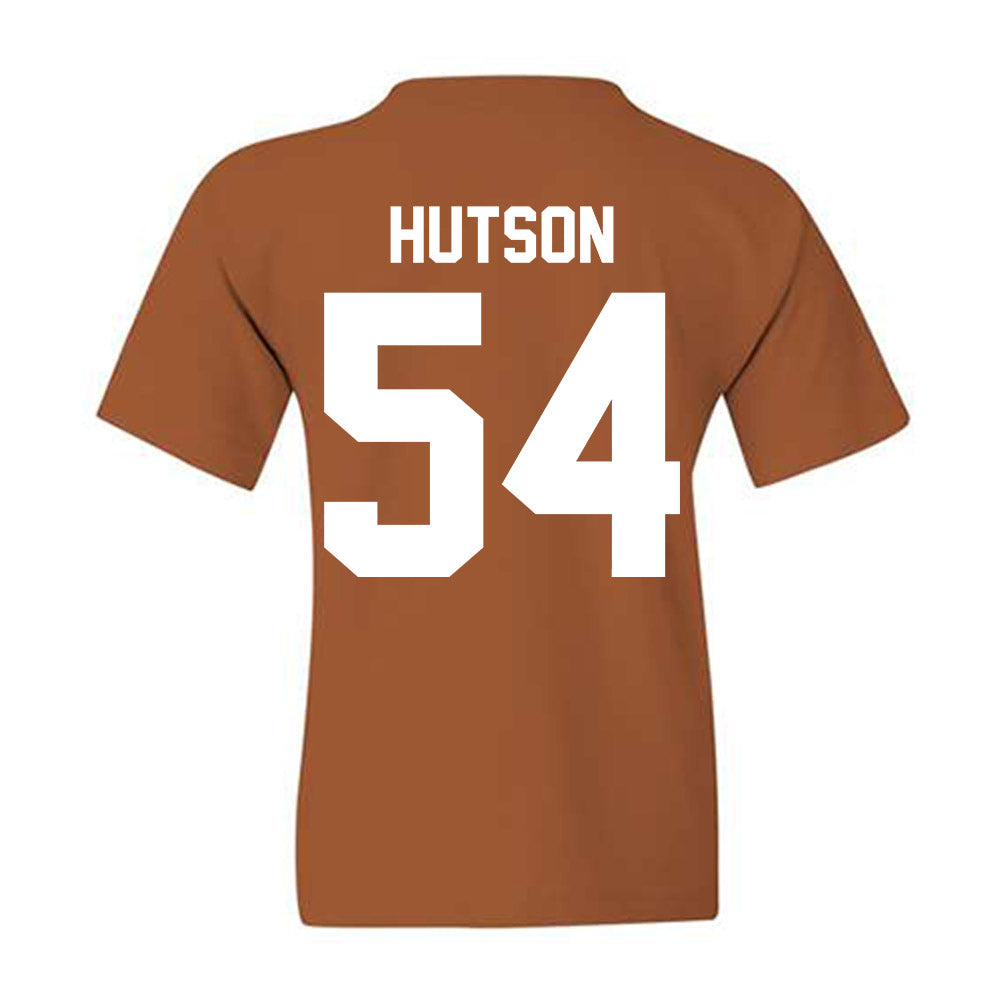 Texas - NCAA Football : Cole Hutson - Horns Up! Youth T-Shirt-1