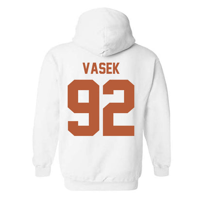 Texas - NCAA Football : Colton Vasek - Horns Up! Hooded Sweatshirt-1