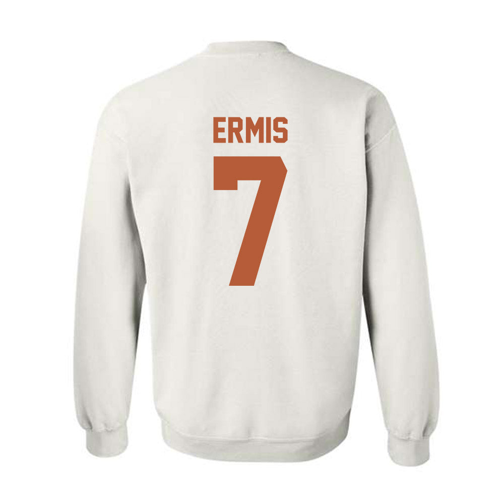 Texas - NCAA Baseball : Andrew Ermis - Horns Up! Crewneck Sweatshirt-1