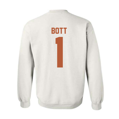 Texas - NCAA Men's Basketball : Cole Bott - Horns Up! Crewneck Sweatshirt-1