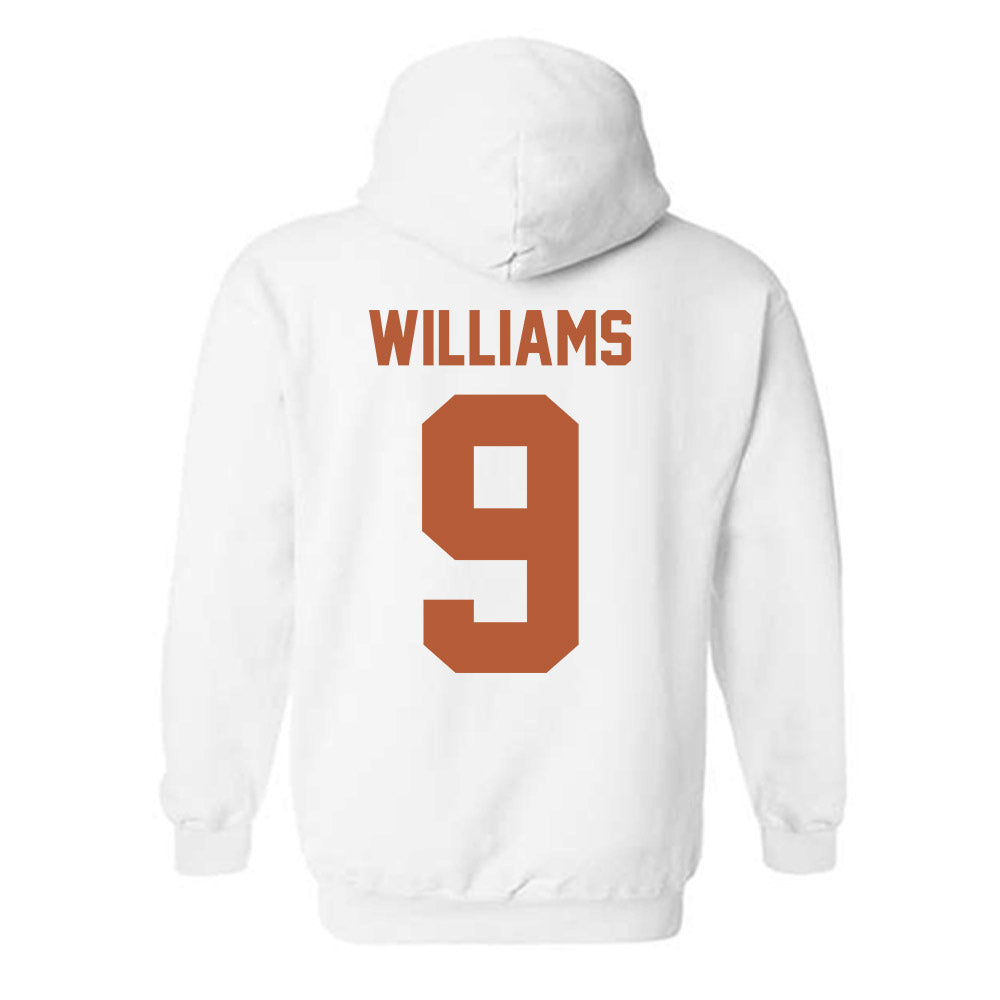 Texas - NCAA Baseball : Jonah Williams - Horns Up! Hooded Sweatshirt-1