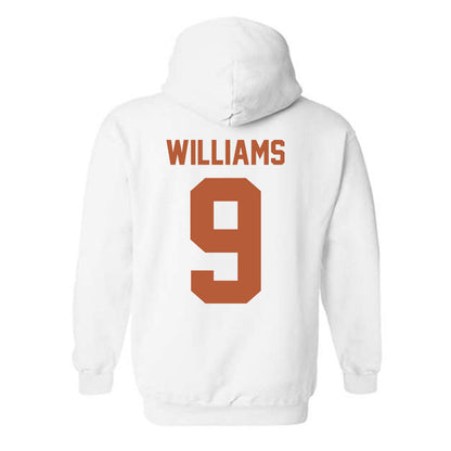 Texas - NCAA Baseball : Jonah Williams - Horns Up! Hooded Sweatshirt-1