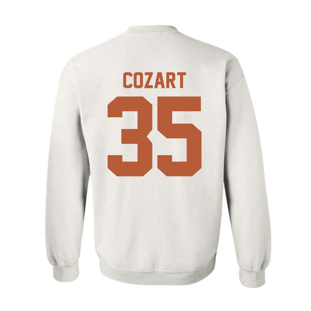 Texas - NCAA Baseball : Samuel Cozart - Horns Up! Crewneck Sweatshirt-1