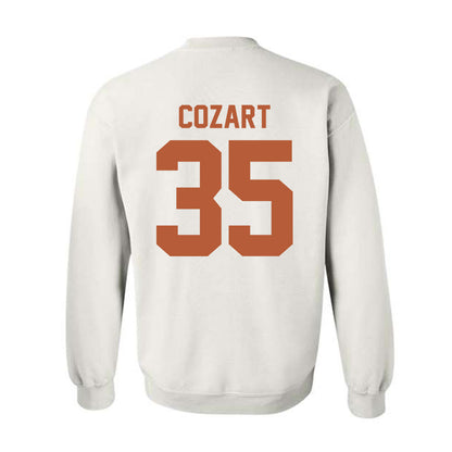 Texas - NCAA Baseball : Samuel Cozart - Horns Up! Crewneck Sweatshirt-1