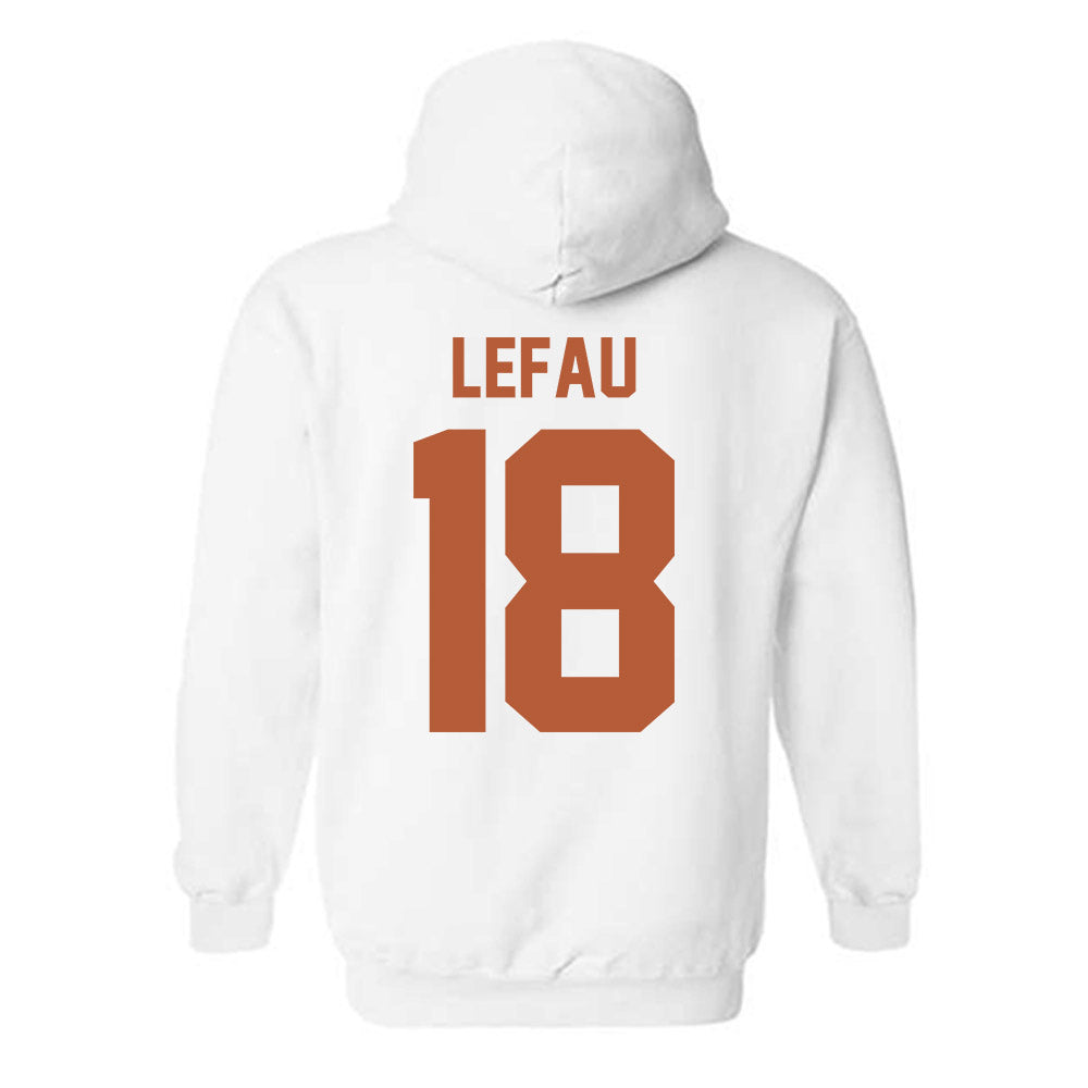 Texas - NCAA Football : Liona Lefau - Horns Up! Hooded Sweatshirt-1