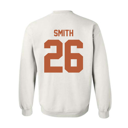 Texas - NCAA Football : Ty'Anthony Smith - Horns Up! Crewneck Sweatshirt-1