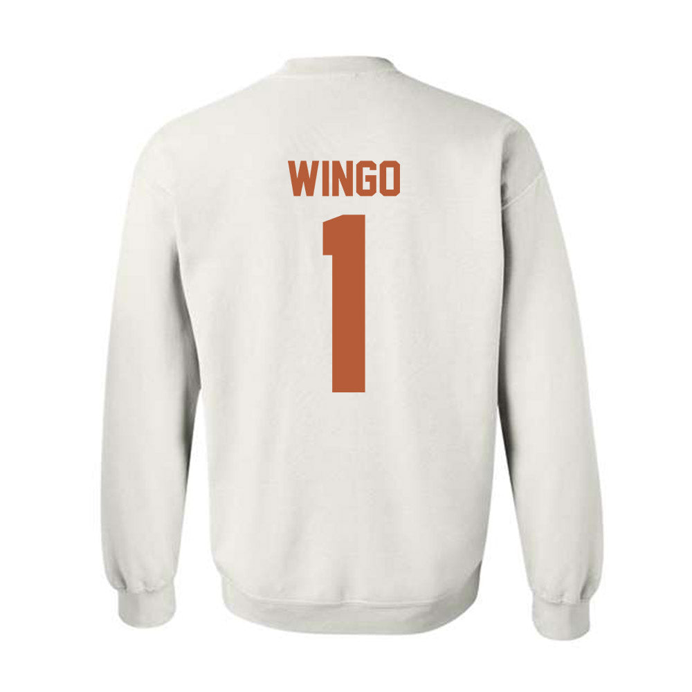 Texas - NCAA Football : Ryan Wingo - Horns Up! Crewneck Sweatshirt-1