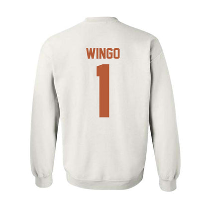 Texas - NCAA Football : Ryan Wingo - Horns Up! Crewneck Sweatshirt-1