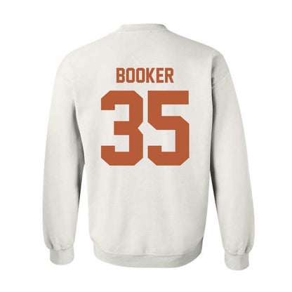 Texas - NCAA Women's Basketball : Madison Booker - Horns Up! Crewneck Sweatshirt-1
