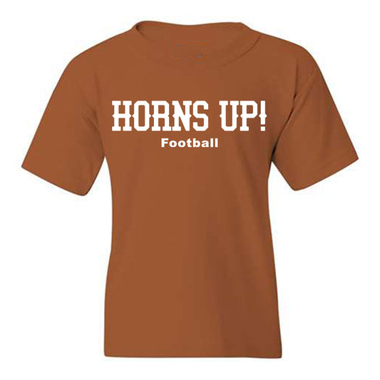 Texas - NCAA Football : Colton Vasek - Horns Up! Youth T-Shirt-0