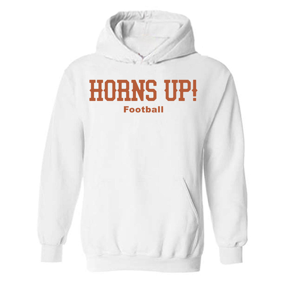 Texas - NCAA Football : Quintrevion Wisner - Horns Up! Hooded Sweatshirt-0