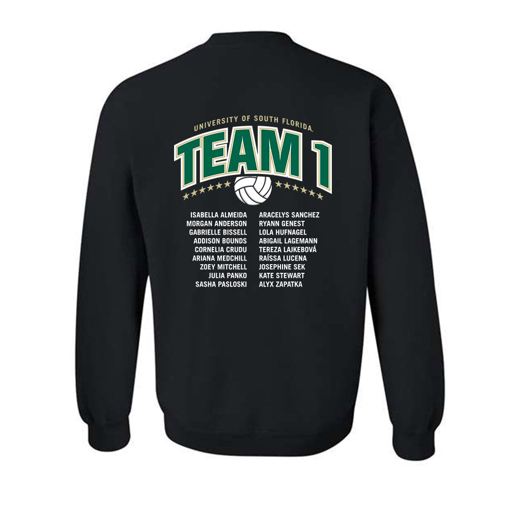 USF - NCAA Beach Volleyball : Roster Shirt Crewneck Sweatshirt-1