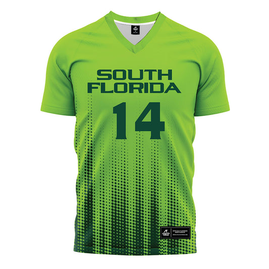 USF - NCAA Women's Soccer : Ava Rightmire - Slime Halftone Soccer Jersey-0