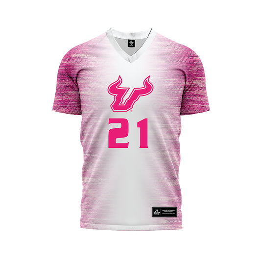 USF - NCAA Women's Soccer : Macy Felton - Pink Heather Soccer Jersey-0