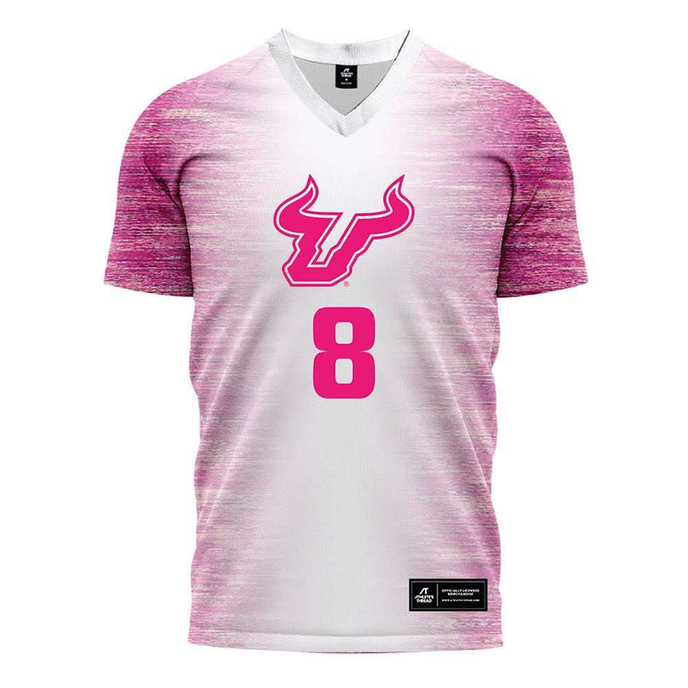 USF - NCAA Women's Soccer : Elyse Thornton - Pink Heather Soccer Jersey-0