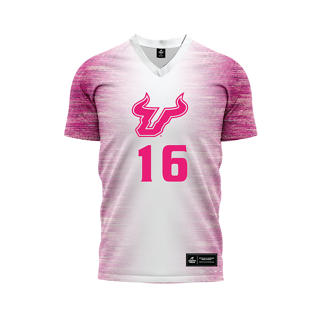 USF - NCAA Women's Soccer : Gianna Reich - Pink Heather Soccer Jersey-0
